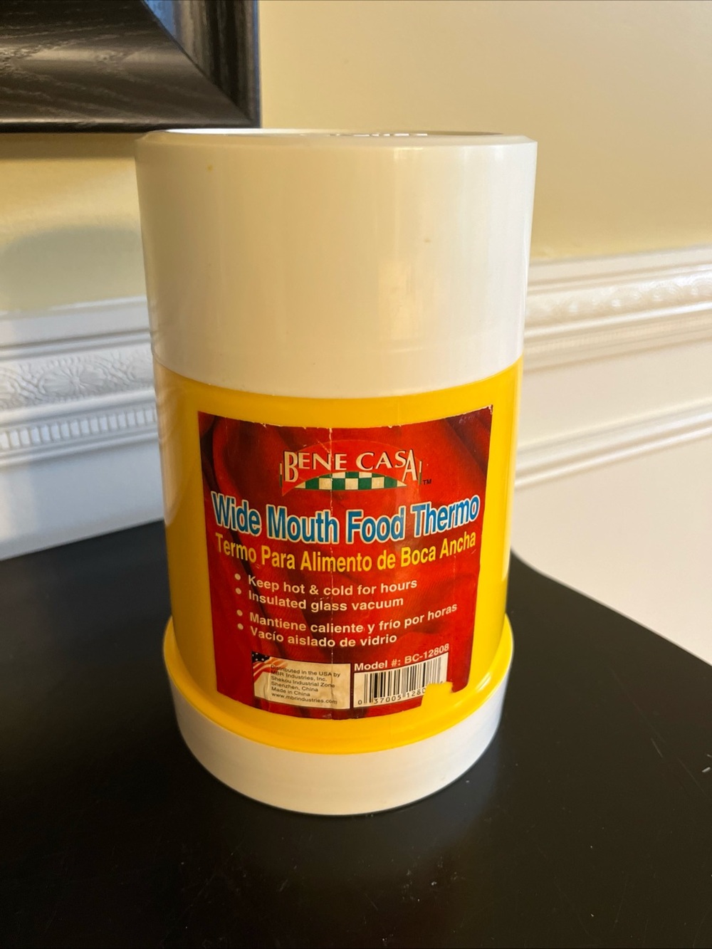 vintage 90s new never used wide mouth food thermo for keeping hot/cold-Bene Casa